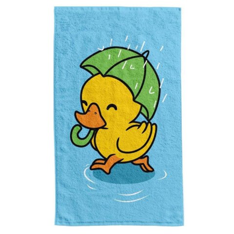 Ręczniczek do przedszkola 30x50 Kaczuszka niebieski żółty zielony bawełniany 350g/m2 Ręczniczek do przedszkola 30x50 Kaczuszka niebieski żółty zielony bawełniany 350g/m2