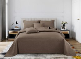 Narzuta dekoracyjna 75x150 Trio brązowa na fotel geometryczna I25
