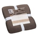 Narzuta dekoracyjna 75x150 Trio brązowa na fotel geometryczna I25 Narzuta dekoracyjna 75x150 Trio brązowa na fotel geometryczna I25