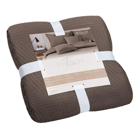 Narzuta dekoracyjna 75x150 Trio brązowa na fotel geometryczna I25 Narzuta dekoracyjna 75x150 Trio brązowa na fotel geometryczna I25