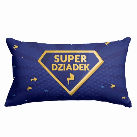 Poduszka bawełniana 30x50 fioletowa żółta Super Dziadek Poduszka bawełniana 30x50 fioletowa żółta Super Dziadek