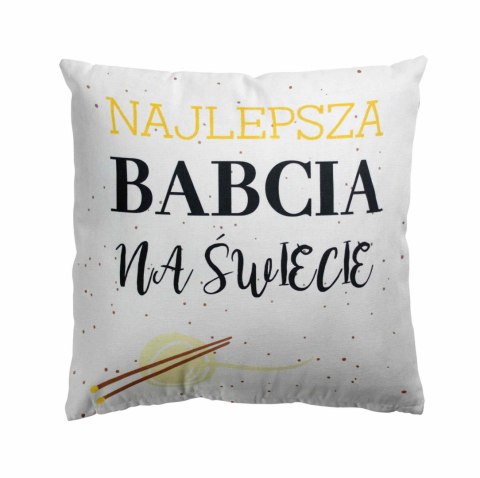Poduszka bawełniana 43x43 biała Najlepsza Babcia Poduszka bawełniana 43x43 biała Najlepsza Babcia