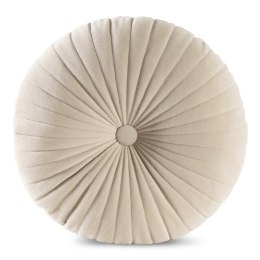 Poduszka dekoracyjna 40 cm Velvet 68 beżowa welurowa okrągła Eurofirany