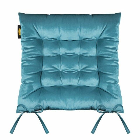 Poduszka siedzisko 40x40x8 Velvet 16 na krzesło turkusowa ciemna welurowa z wiązaniem dekoracyjna Eurofirany Poduszka siedzisko 40x40x8 Velvet 16 na krzesło turkusowa ciemna welurowa z wiązaniem dekoracyjna Eurofirany