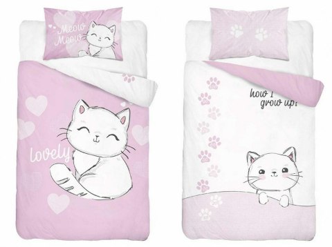 Pościel bawełniana 100x135 3158 D Kotka Meow-Meow różowa jasna dziecięca do łóżeczka jedna poszewka 40x60 Mayamoo 26 Pościel bawełniana 100x135 3158 D Kotka Meow-Meow różowa jasna dziecięca do łóżeczka jedna poszewka 40x60 Mayamoo 26