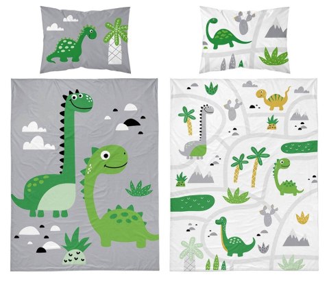 Pościel bawełniana 100x135 5135 B Dinozaury szara zielona dziecięca do łóżeczka jedna poszewka 40x60 Mayamoo 26 Pościel bawełniana 100x135 5135 B Dinozaury szara zielona dziecięca do łóżeczka jedna poszewka 40x60 Mayamoo 26