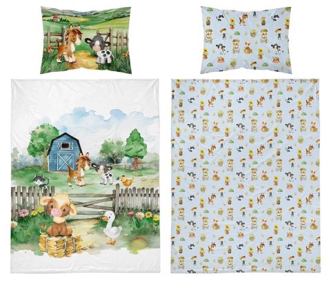 Pościel bawełniana 100x135 5140 B Farma zwierzątka zielona biała dziecięca do łóżeczka jedna poszewka 40x60 Mayamoo 26 Pościel bawełniana 100x135 5140 B Farma zwierzątka zielona biała dziecięca do łóżeczka jedna poszewka 40x60 Mayamoo 26