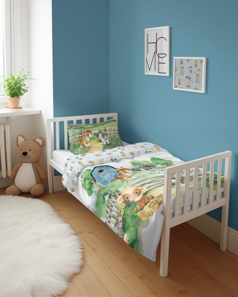 Pościel bawełniana 100x135 5140 B Farma zwierzątka zielona biała dziecięca do łóżeczka jedna poszewka 40x60 Mayamoo 26 Pościel bawełniana 100x135 5140 B Farma zwierzątka zielona biała dziecięca do łóżeczka jedna poszewka 40x60 Mayamoo 26