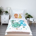 Pościel bawełniana 100x135 Dinozaury biała kolorowa poszewka 40x60 JF24 Pościel bawełniana 100x135 Dinozaury biała kolorowa poszewka 40x60 JF24