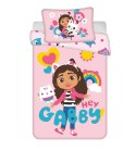 Pościel bawełniana 100x135 Koci domek Gabi różowa poszewka 40x60 Gabby`s Dollhouse JF24