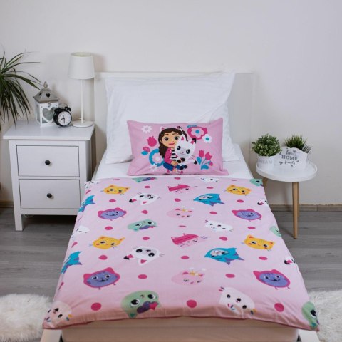 Pościel bawełniana 100x135 Koci domek Gabi różowa poszewka 40x60 Gabby`s Dollhouse JF24 Pościel bawełniana 100x135 Koci domek Gabi różowa poszewka 40x60 Gabby`s Dollhouse JF24