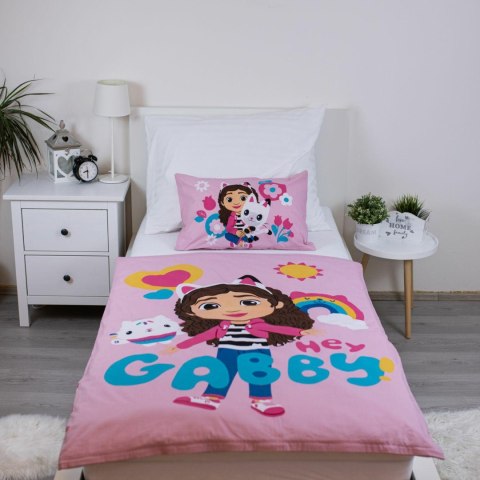 Pościel bawełniana 100x135 Koci domek Gabi różowa poszewka 40x60 Gabby`s Dollhouse JF24 Pościel bawełniana 100x135 Koci domek Gabi różowa poszewka 40x60 Gabby`s Dollhouse JF24