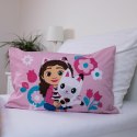 Pościel bawełniana 100x135 Koci domek Gabi różowa poszewka 40x60 Gabby`s Dollhouse JF24