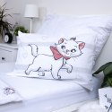 Pościel bawełniana 100x135 kotek Marie Cat Bow biała szara poszewka 40x60 JF24 Pościel bawełniana 100x135 kotek Marie Cat Bow biała szara poszewka 40x60 JF24
