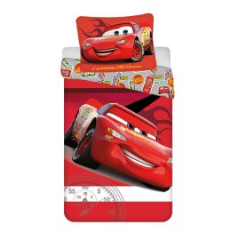 Pościel bawełniana 140x200 Auta Cars Legenda czerwona poszewka 70x90 JF24