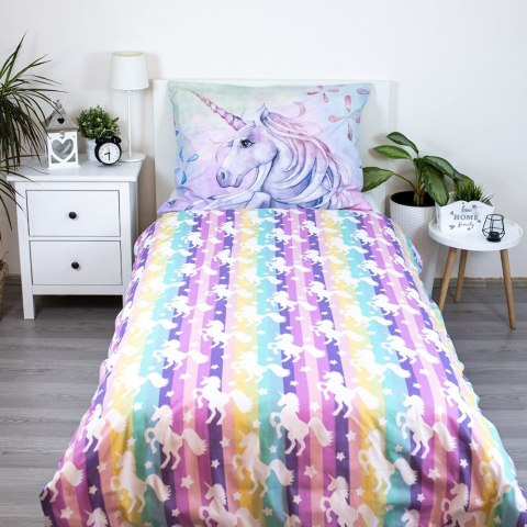 Pościel bawełniana 140x200 Jednorożec pastelowa kolorowa poszewka 70x90 JF24 Pościel bawełniana 140x200 Jednorożec pastelowa kolorowa poszewka 70x90 JF24
