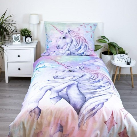 Pościel bawełniana 140x200 Jednorożec pastelowa kolorowa poszewka 70x90 JF24 Pościel bawełniana 140x200 Jednorożec pastelowa kolorowa poszewka 70x90 JF24