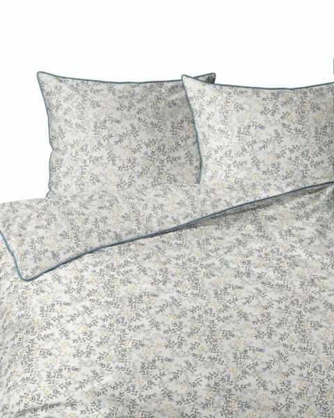 Pościel bawełniana 160x200 5237 A ekri niebieska zielona Lame Percale Pościel bawełniana 160x200 5237 A ekri niebieska zielona Lame Percale
