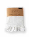 Pościel bawełniana 160x200 biała jednobarwna z falbanką Pure 23 Pościel bawełniana 160x200 biała jednobarwna z falbanką Pure 23
