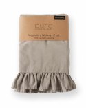 Pościel bawełniana 160x200 taupe jednobarwna z falbanką Pure 23 Pościel bawełniana 160x200 taupe jednobarwna z falbanką Pure 23