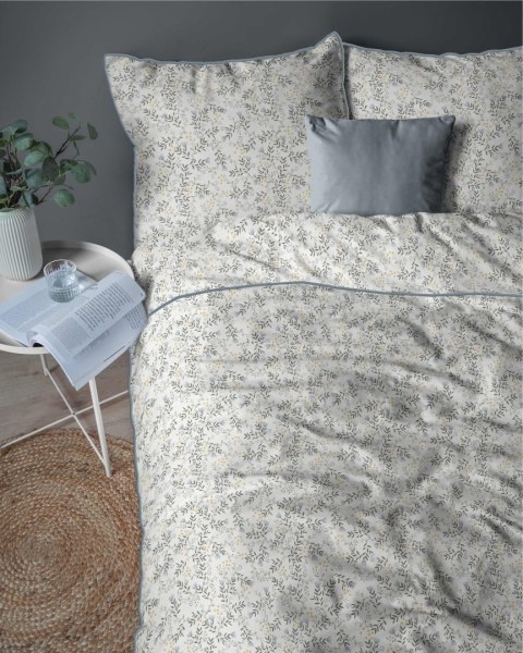 Pościel bawełniana 220x200 5237 A ekri niebieska zielona Lame Percale Pościel bawełniana 220x200 5237 A ekri niebieska zielona Lame Percale