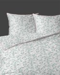 Pościel bawełniana 220x200 5237 B biała różowa zielona Lame Percale Pościel bawełniana 220x200 5237 B biała różowa zielona Lame Percale