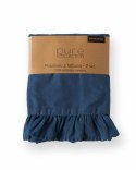 Pościel bawełniana 220x200 denim jednobarwna z falbanką Pure 23 Pościel bawełniana 220x200 denim jednobarwna z falbanką Pure 23