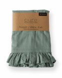 Pościel bawełniana 220x200 miętowa jednobarwna z falbanką Pure 23 Pościel bawełniana 220x200 miętowa jednobarwna z falbanką Pure 23
