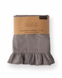 Pościel bawełniana 220x200 szara ciemna jednobarwna z falbanką Pure 23 Pościel bawełniana 220x200 szara ciemna jednobarwna z falbanką Pure 23