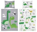 Pościel bawełniana 90x120 5135 B Dinozaury szara zielona dziecięca do łóżeczka jedna poszewka 40x60 Mayamoo 26 Pościel bawełniana 90x120 5135 B Dinozaury szara zielona dziecięca do łóżeczka jedna poszewka 40x60 Mayamoo 26