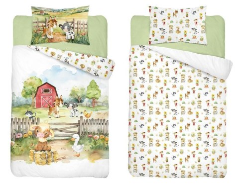 Pościel bawełniana 90x120 5140 A Farma zwierzątka zielona żółta biała dziecięca do łóżeczka jedna poszewka 40x60 Mayamoo 26 Pościel bawełniana 90x120 5140 A Farma zwierzątka zielona żółta biała dziecięca do łóżeczka jedna poszewka 40x60 Mayamoo 26