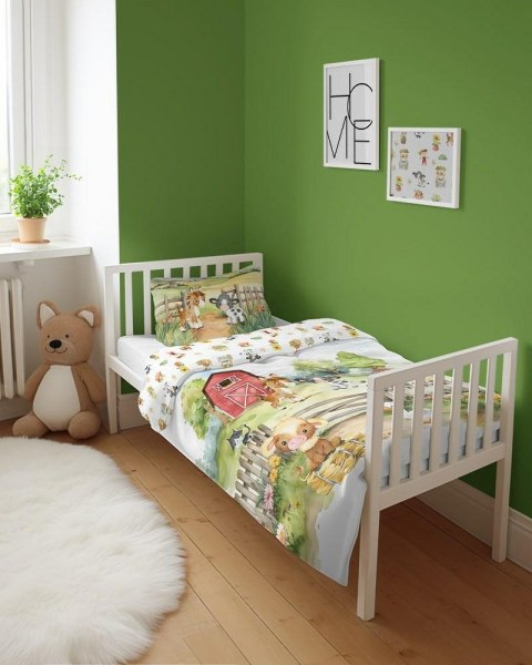 Pościel bawełniana 90x120 5140 A Farma zwierzątka zielona żółta biała dziecięca do łóżeczka jedna poszewka 40x60 Mayamoo 26 Pościel bawełniana 90x120 5140 A Farma zwierzątka zielona żółta biała dziecięca do łóżeczka jedna poszewka 40x60 Mayamoo 26