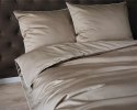 Pościel satynowa 180x200 taupe z lamówką Mako Satin 62 Pościel satynowa 180x200 taupe z lamówką Mako Satin 62
