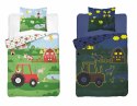 Pościel świecąca w ciemności 140x200 5417 A Farma zielona biała czerwona Fluo 64 Pościel świecąca w ciemności 140x200 5417 A Farma zielona biała czerwona Fluo 64