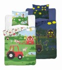 Pościel świecąca w ciemności 160x200 5417 A Farma zielona biała czerwona Fluo 64 Pościel świecąca w ciemności 160x200 5417 A Farma zielona biała czerwona Fluo 64