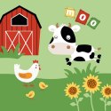 Poszewka bawełniana 40x40 Farma zielona czerwona szara PSBA 39 B Mayamoo 26 Poszewka bawełniana 40x40 Farma zielona czerwona szara PSBA 39 B Mayamoo 26