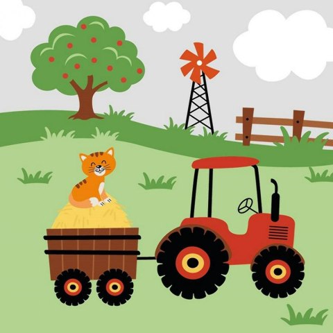 Poszewka bawełniana 40x40 Farma zielona czerwona szara PSBA 39 B Mayamoo 26 Poszewka bawełniana 40x40 Farma zielona czerwona szara PSBA 39 B Mayamoo 26