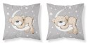 Poszewka bawełniana 40x40 Miś szara kremowa PSBA 38 A Mayamoo 26 Poszewka bawełniana 40x40 Miś szara kremowa PSBA 38 A Mayamoo 26