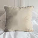 Poszewka satynowa 40x40 beżowa jasna z lamówką Mako Satin 62 Poszewka satynowa 40x40 beżowa jasna z lamówką Mako Satin 62