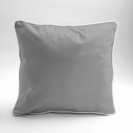 Poszewka satynowa 40x40 szara jasna z lamówką Mako Satin 62