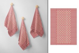 Ścierka kuchenna 40x60 Carino czerwona 008 żakardowa bawełniana