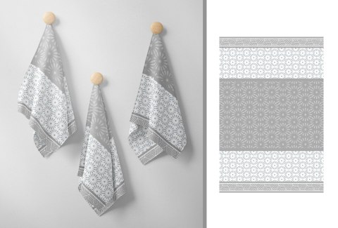 Ścierka kuchenna 40x60 Carino szara 002 żakardowa bawełniana Ścierka kuchenna 40x60 Carino szara 002 żakardowa bawełniana