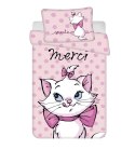 Pościel bawełniana 100x135 Marie Cat Merci różowa poszewka 40x60 JF24 Pościel bawełniana 100x135 Marie Cat Merci różowa poszewka 40x60 JF24