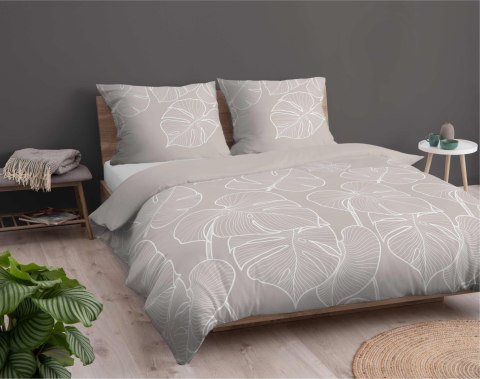 Pościel bawełniana 220x200 beżowa liście 4565 C Bawełna 37 Pościel bawełniana 220x200 beżowa liście 4565 C Bawełna 37