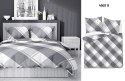 Pościel bawełniana 220x200 szara krata 4660 B Bawełna 37