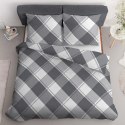 Pościel bawełniana 220x200 szara krata 4660 B Bawełna 37