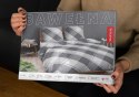 Pościel bawełniana 220x200 szara krata 4660 B Bawełna 37