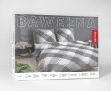 Pościel bawełniana 220x200 szara krata 4660 B Bawełna 37