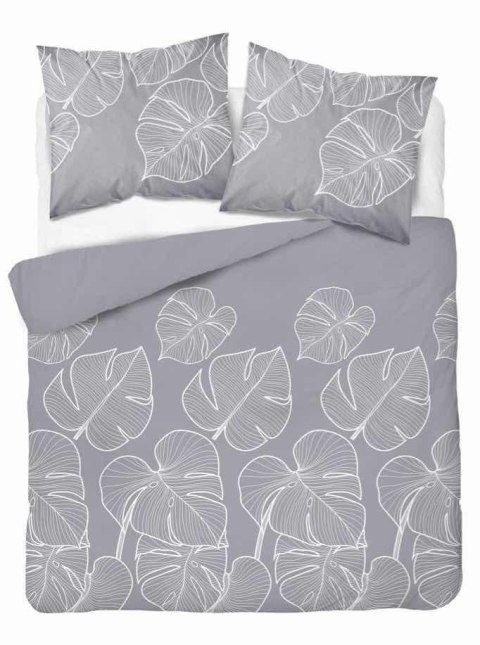 Pościel bawełniana 220x200 szara liście 4565 D Bawełna 37 Pościel bawełniana 220x200 szara liście 4565 D Bawełna 37