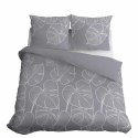 Pościel bawełniana 220x200 szara liście 4565 D Bawełna 37 Pościel bawełniana 220x200 szara liście 4565 D Bawełna 37